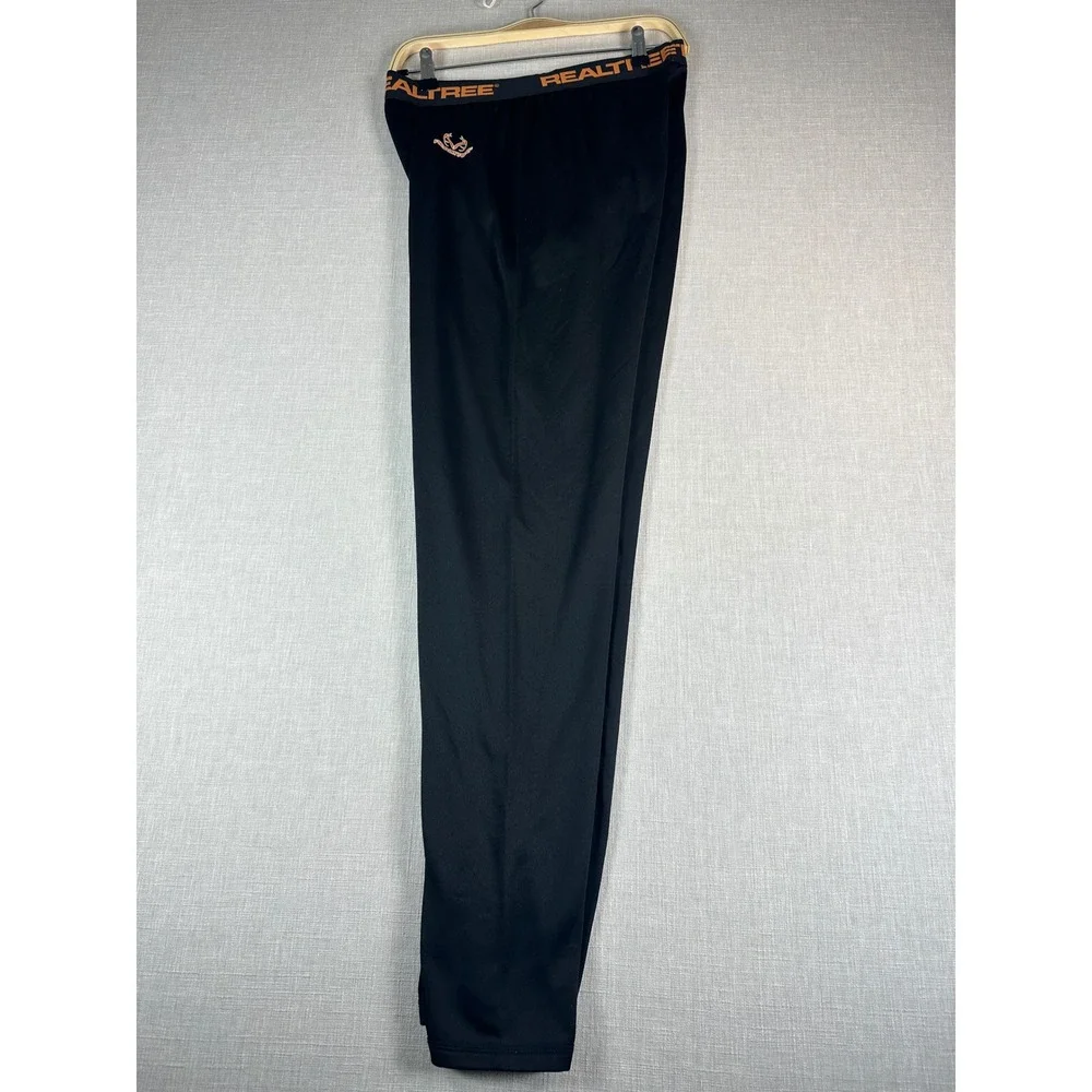 Realtree Base Layer Pants Mens M 32 34 Black Hunting Thermal Performance